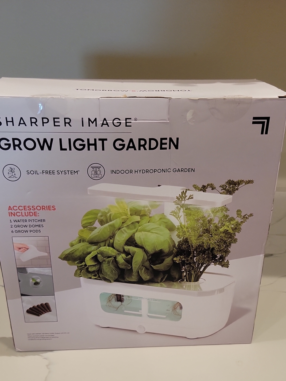 Sharper Image White Indoor Grow Light Garden Planter